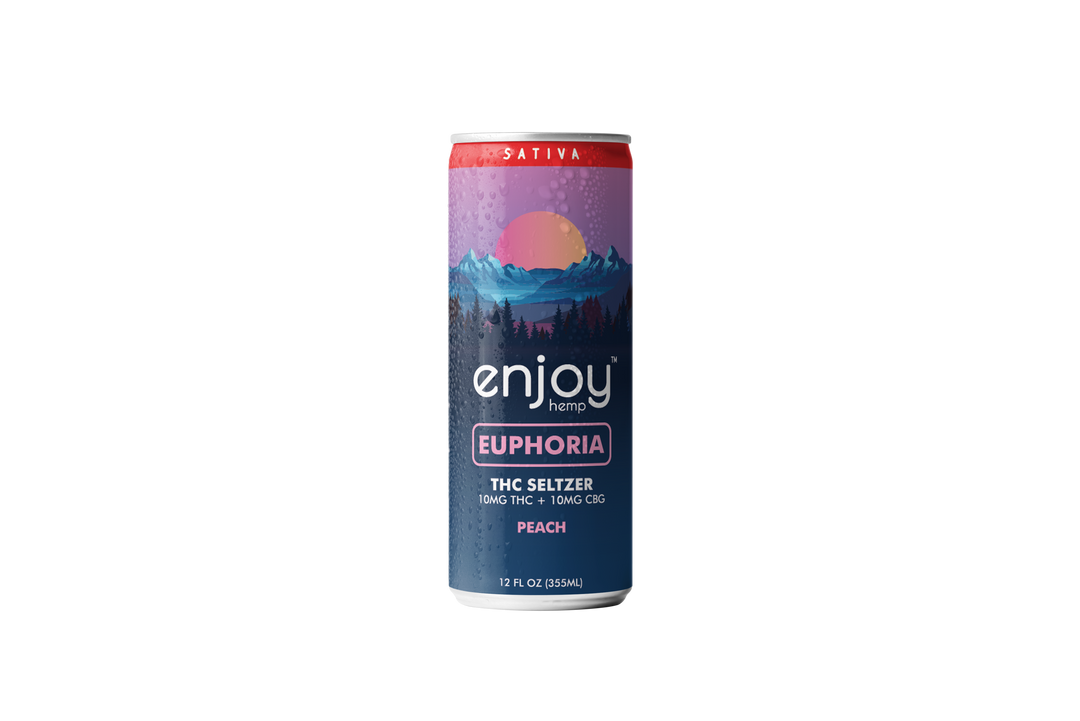 Enjoy Delta 9 THC + CBG Drinks - Euphoria Peach (Sativa)