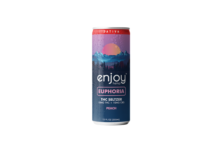 Enjoy Delta 9 THC + CBG Drinks - Euphoria Peach (Sativa)