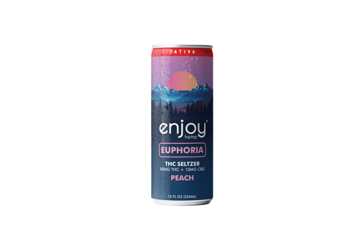 Enjoy Delta 9 THC + CBG Drinks - Euphoria Peach (Sativa)