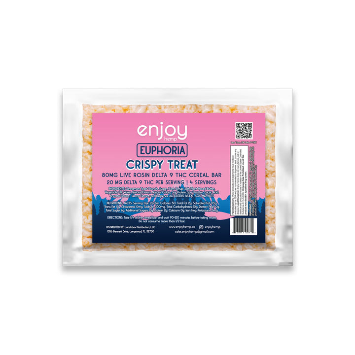 Enjoy Delta 9 THC Live Rosin Cereal Bars 80mg - (Sativa, Indica, Hybrid) - Various Flavors