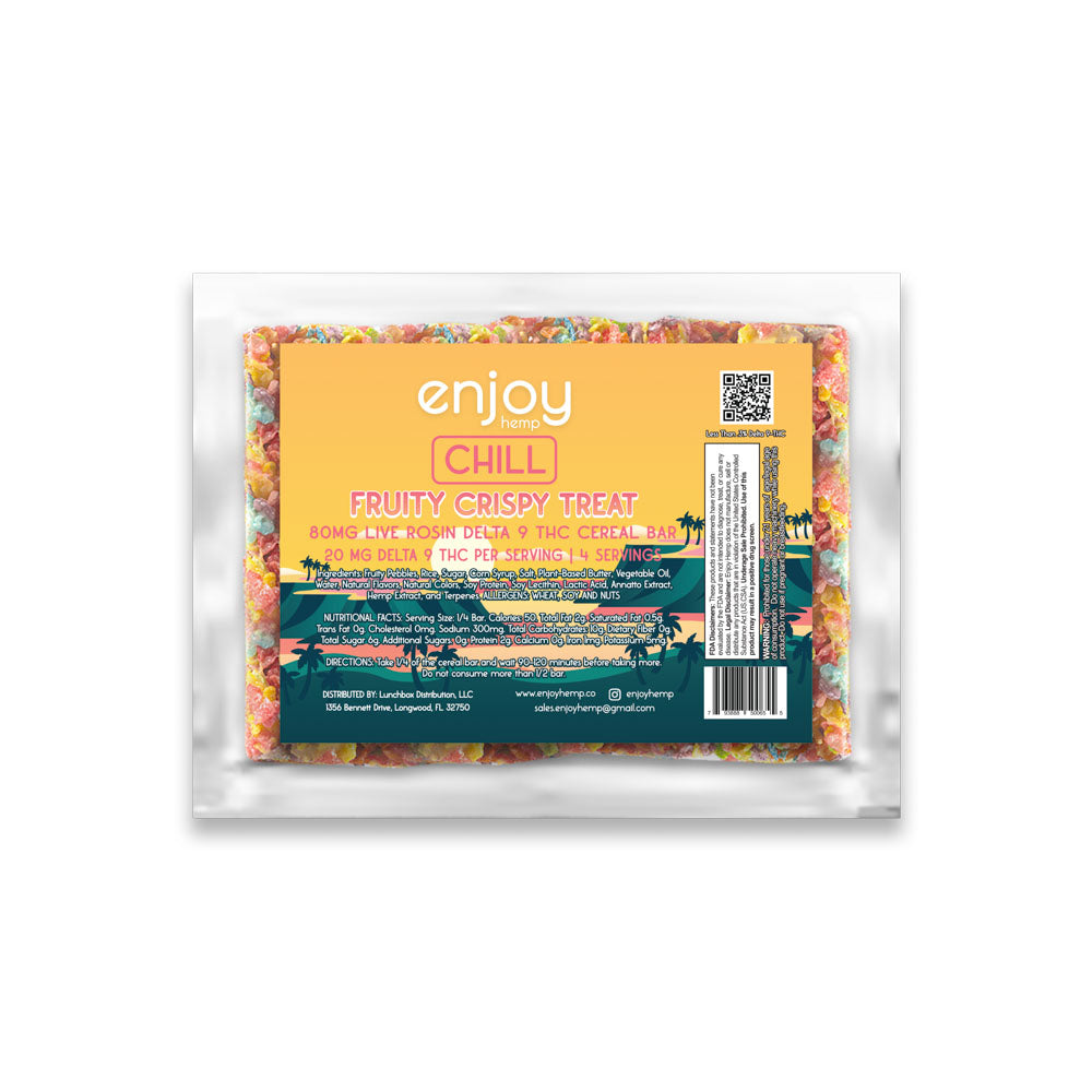 Enjoy Delta 9 THC Live Rosin Cereal Bars 80mg - (Sativa, Indica, Hybrid) - Various Flavors