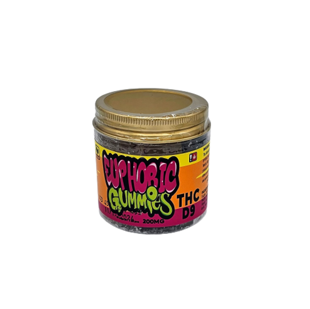 Euphoric D9 10mg - Mixed Fruit Gummies - 20 Count Jar