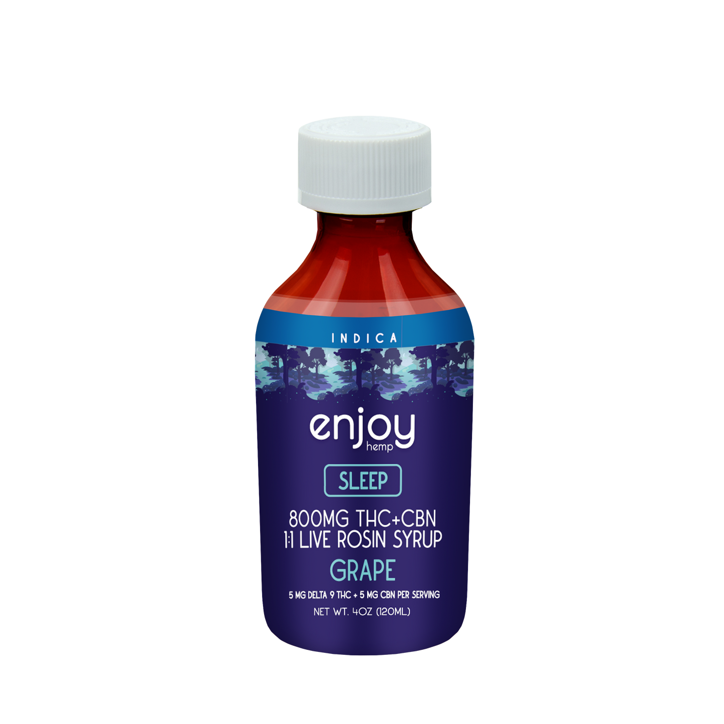 Enjoy SLEEP Delta 9 THC Live Rosin Syrup + CBN 800mg - (Indica) - Grape