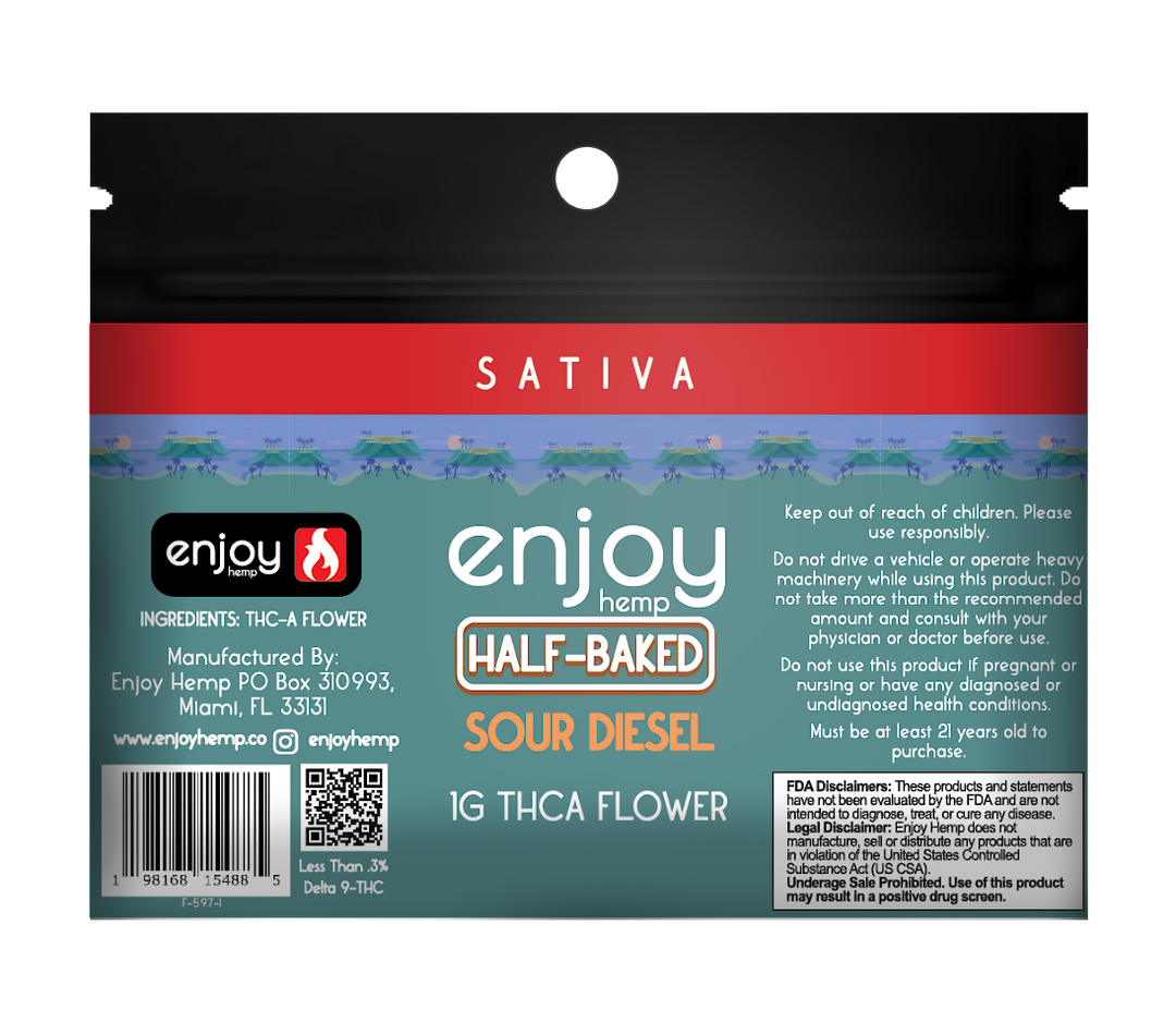 Enjoy THCa 1g Flower | (Sativa, Indica, Hybrid) | 1g each - Various Flavors