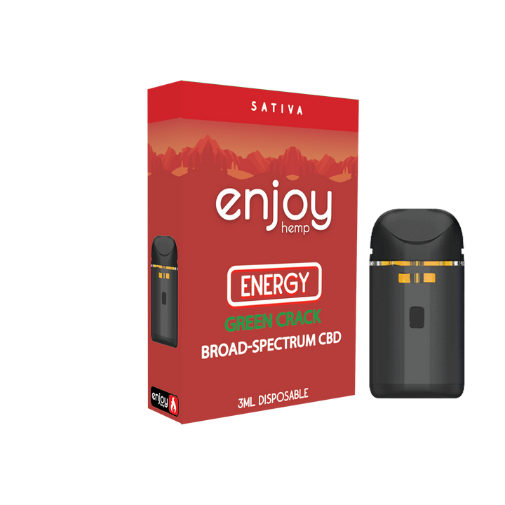 Enjoy Live Rosin Broad-Spectrum CBD 3ml Disposable | Energy - Green Crack (Sativa)