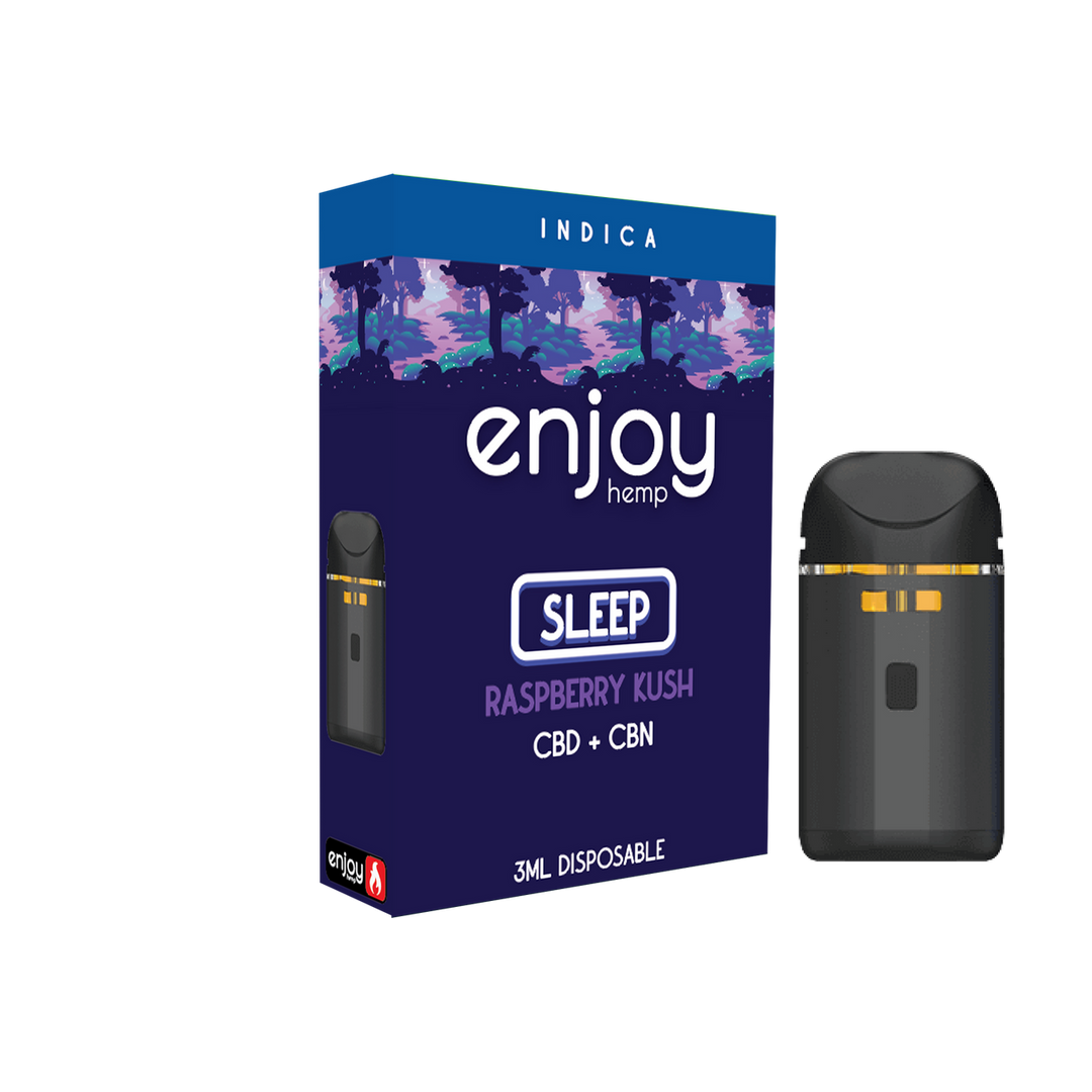 Enjoy Live Rosin CBD + CBN 3ml Disposable | Sleep - Raspberry Kush (Indica)