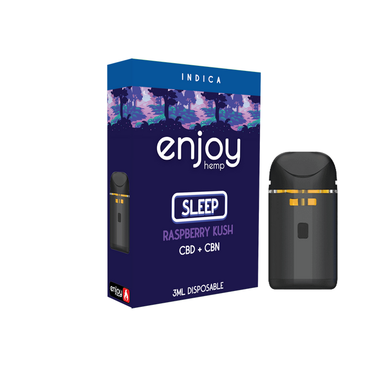 Enjoy Live Rosin CBD + CBN 3ml Disposable | Sleep - Raspberry Kush (Indica)