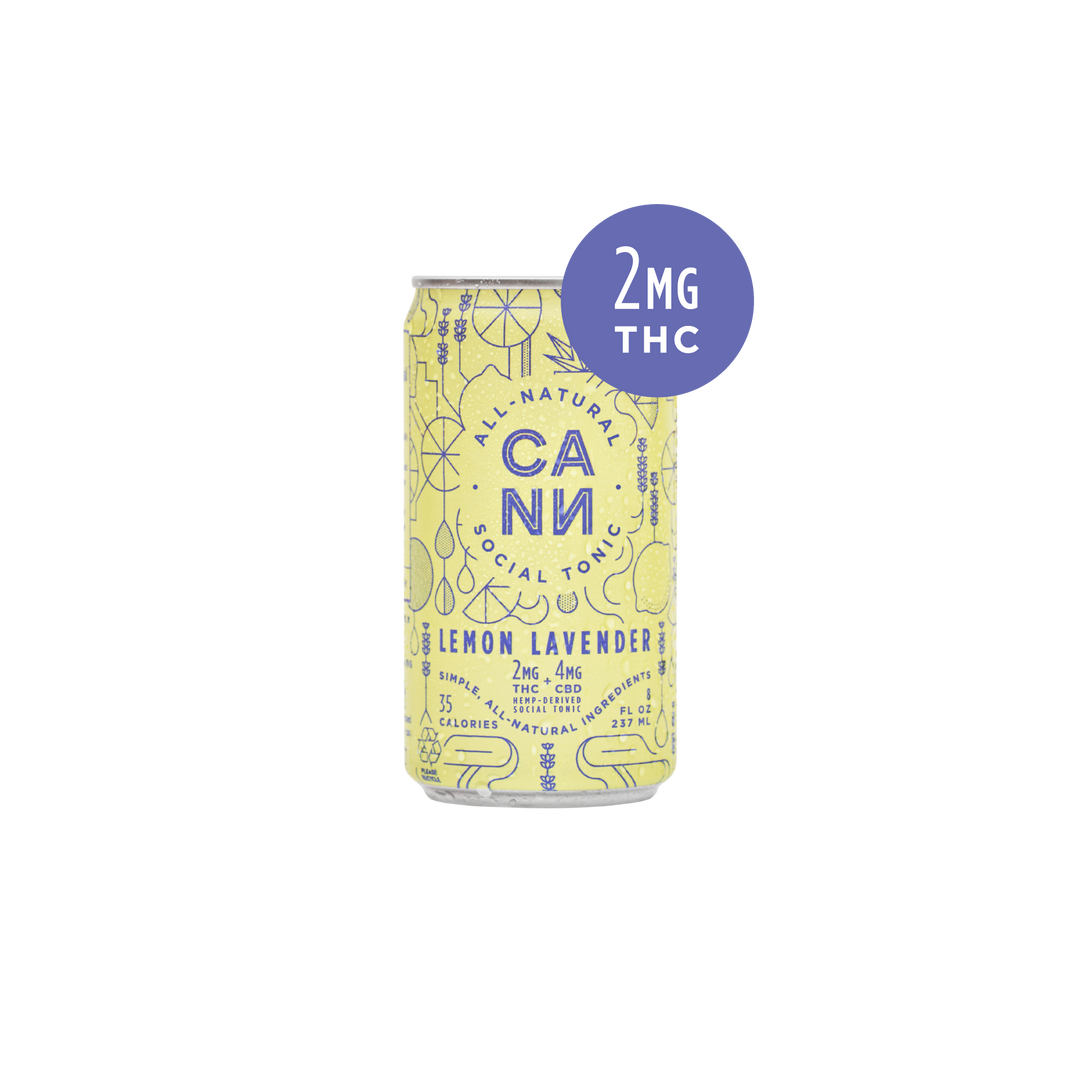 Cann - 2mg THC + 4mg CBD - 8fl oz - Various Flavors