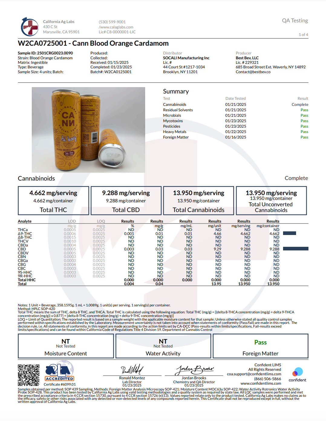 Cann hi boy- 5mg THC + 10mg CBD - 12fl oz - Various Flavors