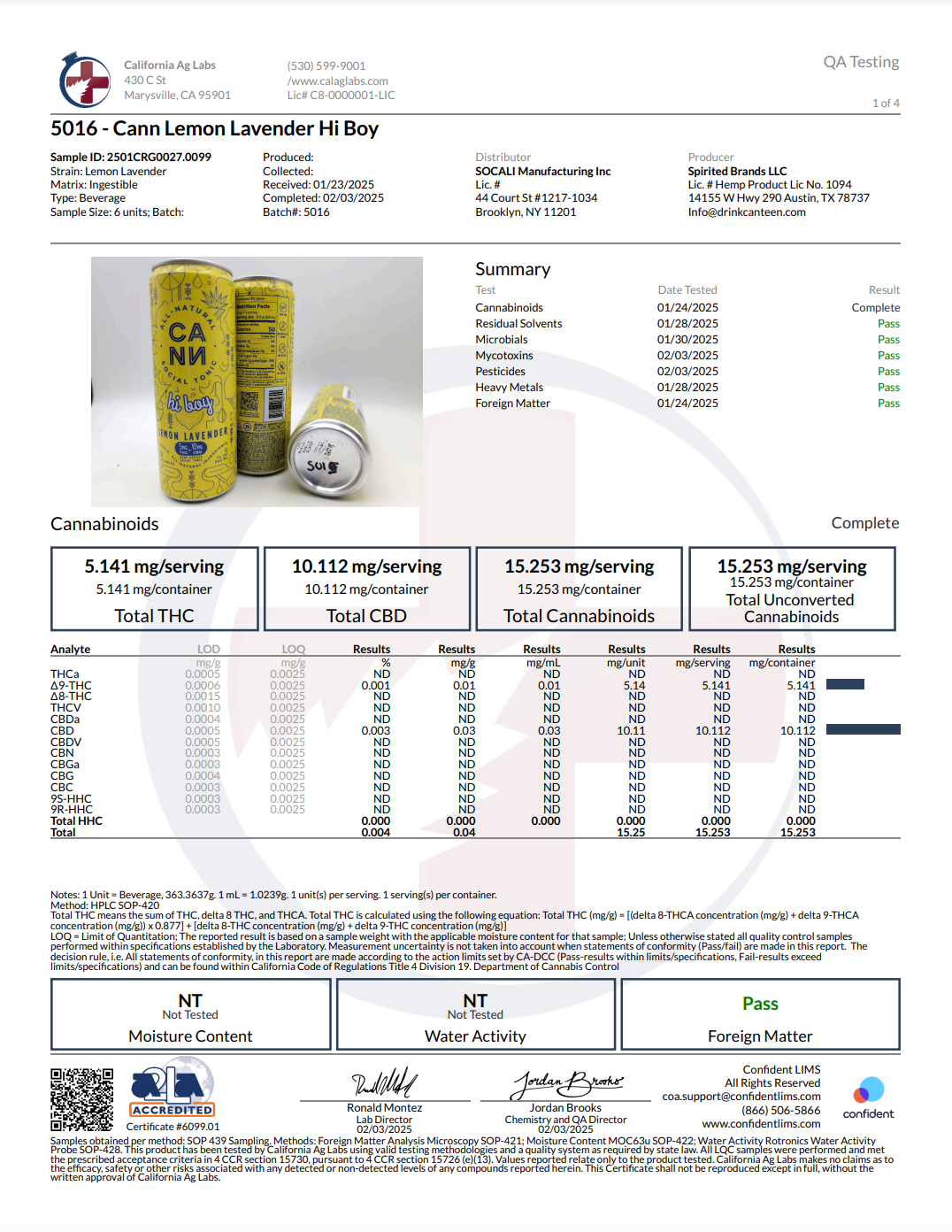 Cann hi boy- 5mg THC + 10mg CBD - 12fl oz - Various Flavors