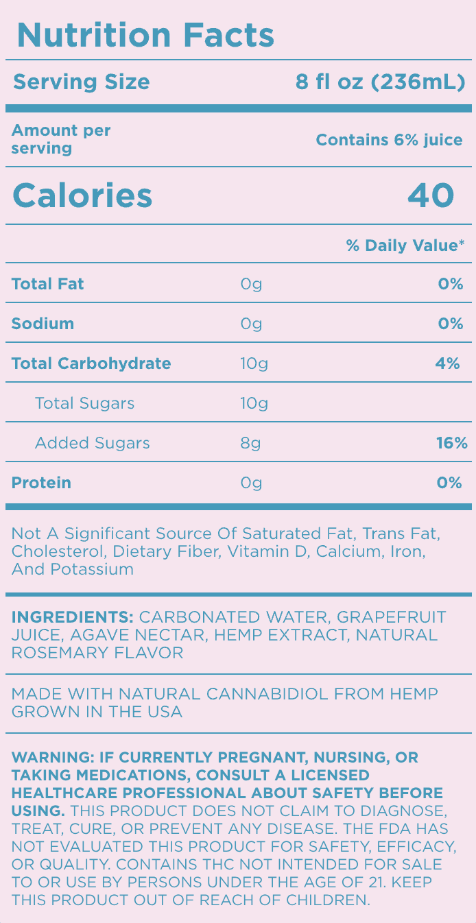 Cann - 2mg THC + 4mg CBD - 8fl oz - Various Flavors