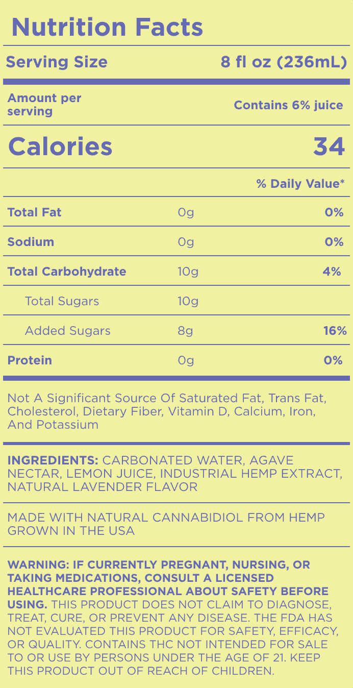 Cann - 2mg THC + 4mg CBD - 8fl oz - Various Flavors