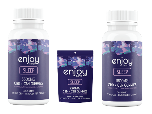 Enjoy Sleep Gummies - Full Spectrum CBD + CBN + Lavender + Passionflower + Ashwagandha - Various Milligrams