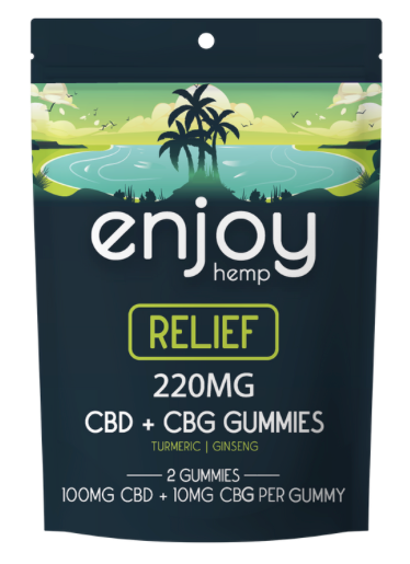 Enjoy Relief Full Spectrum CBD + CBG + Turmeric + Ginseng Gummies - Various Milligrams