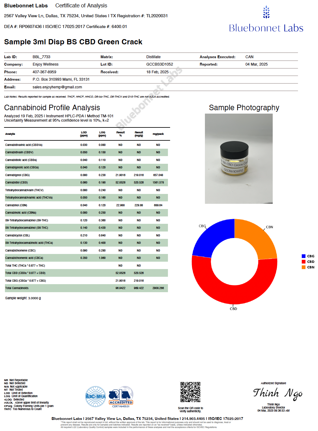 Enjoy Live Rosin Broad-Spectrum CBD 3ml Disposable | Energy - Green Crack (Sativa)