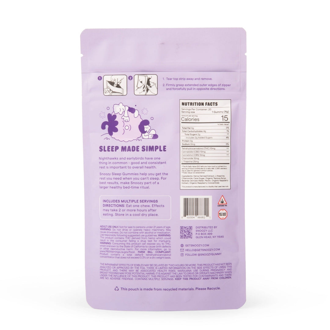 Snoozy SLEEP Gummies - EXTRA STRENGTH - D9 + CBN