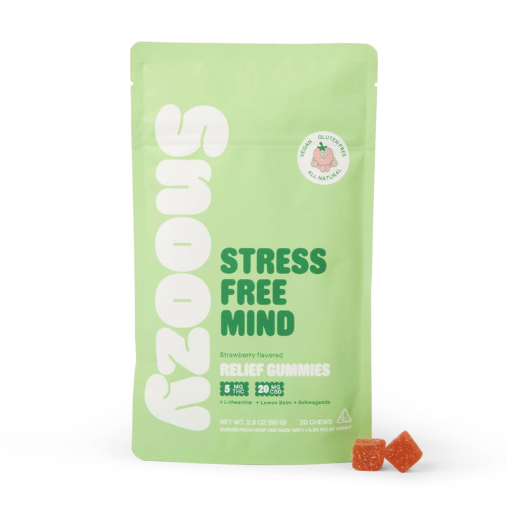 Snoozy STRESS Free Mind: Relief Gummies THC + CBD