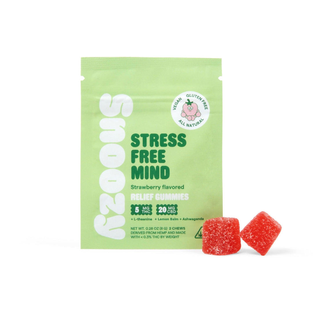 Snoozy STRESS Free Mind: Relief Gummies THC + CBD