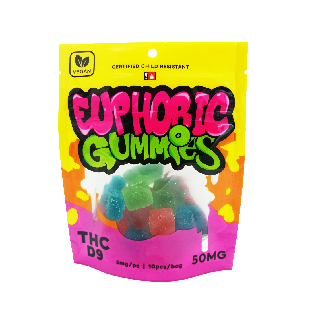 Euphoric D9 5mg - Mixed Fruit Microdose Gummies - 10 Count