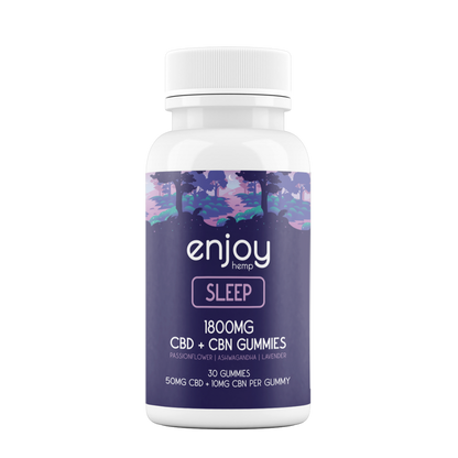 Enjoy Sleep Gummies - 50mg Full Spectrum CBD + CBN + Lavender + Passionflower + Ashwagandha - Various Potencies