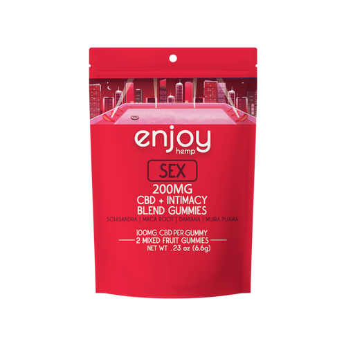 Enjoy CBD Sex Gummies - Full Spectrum CBD + Maca Root + Schisandra + Damiana + Muira Puama - Various Milligrams