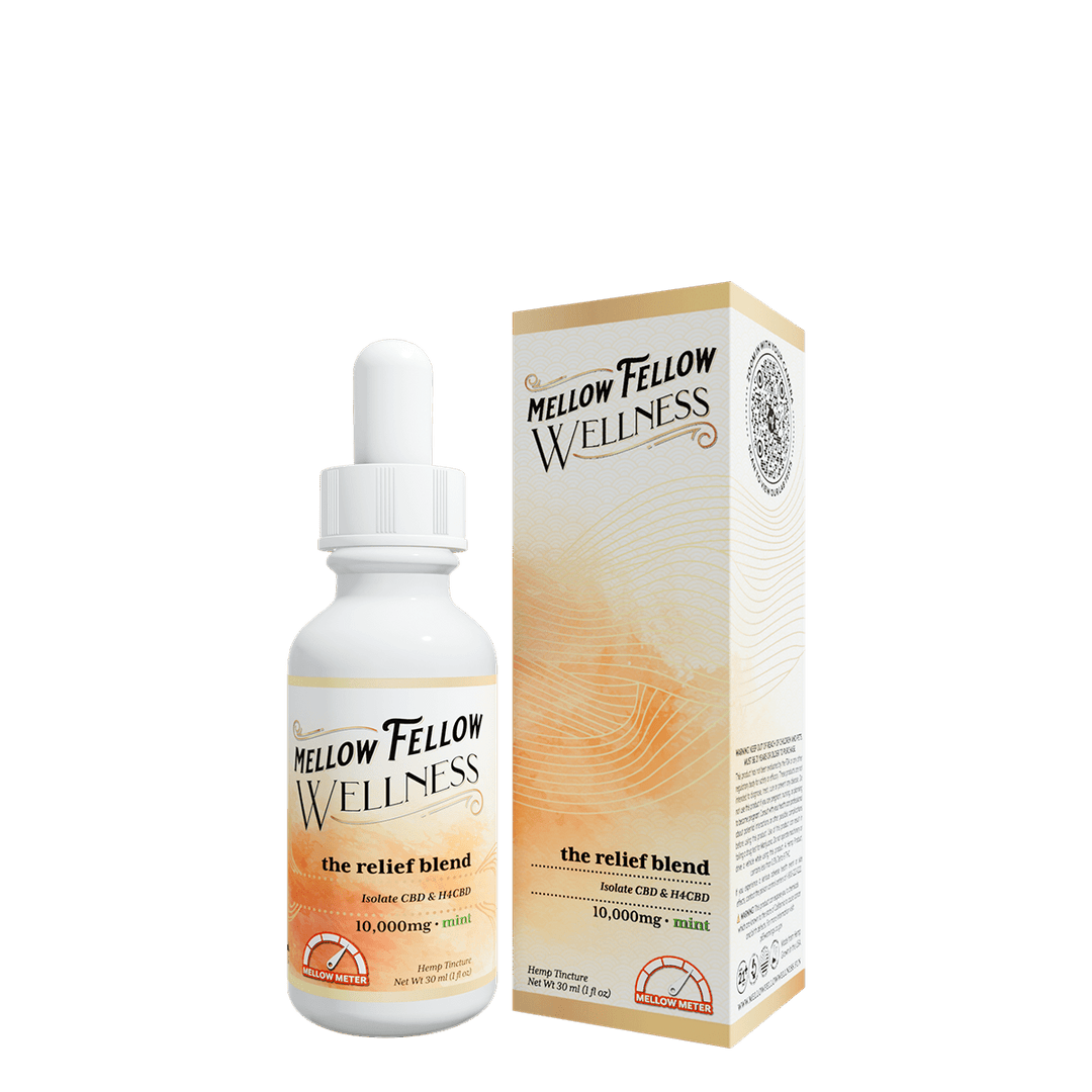 Mellow Fellow Wellness Tincture - 10,000mg Vigor Blend: The Relief Blend - Mint