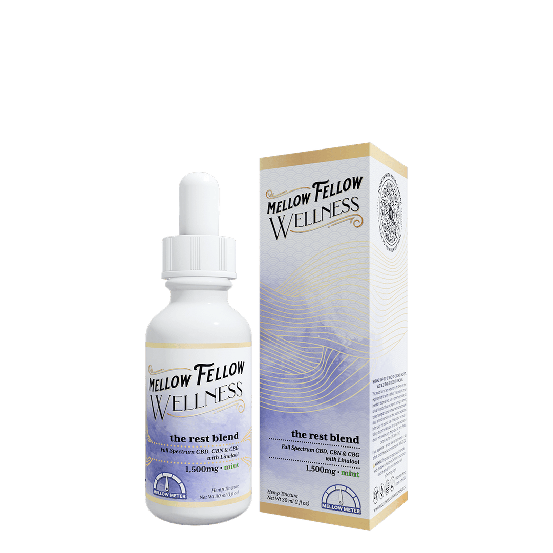 Mellow Fellow Wellness Tincture - 1,500mg Rest Blend: The Sleepy Blend - Mint