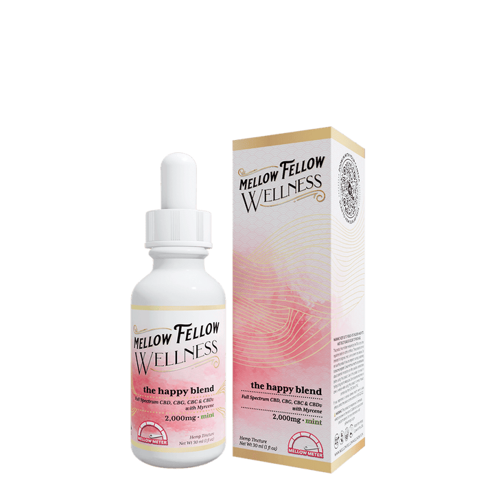 Mellow Fellow Wellness Tincture - 2,000mg Elevate Blend: The Happy Blend - Mint