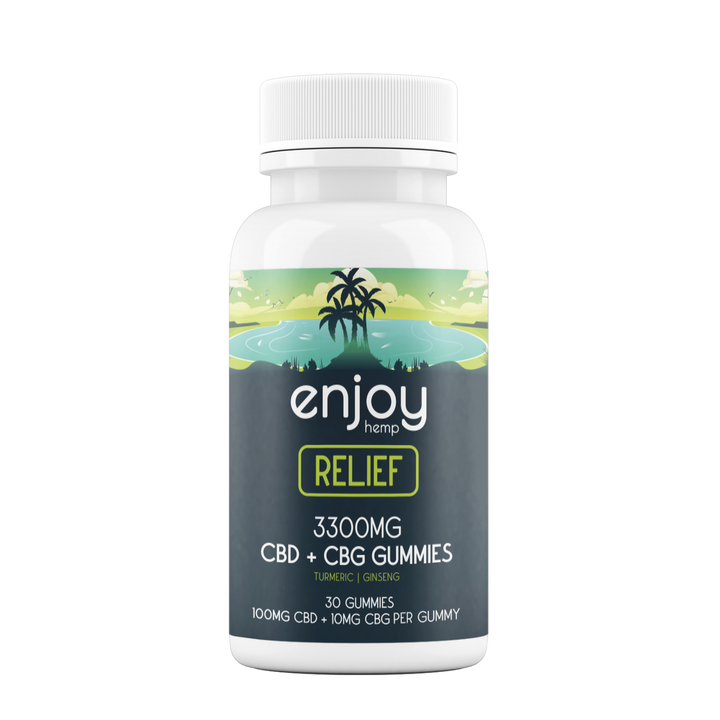 Enjoy Relief Full Spectrum CBD + CBG + Turmeric + Ginseng Gummies - Various Milligrams