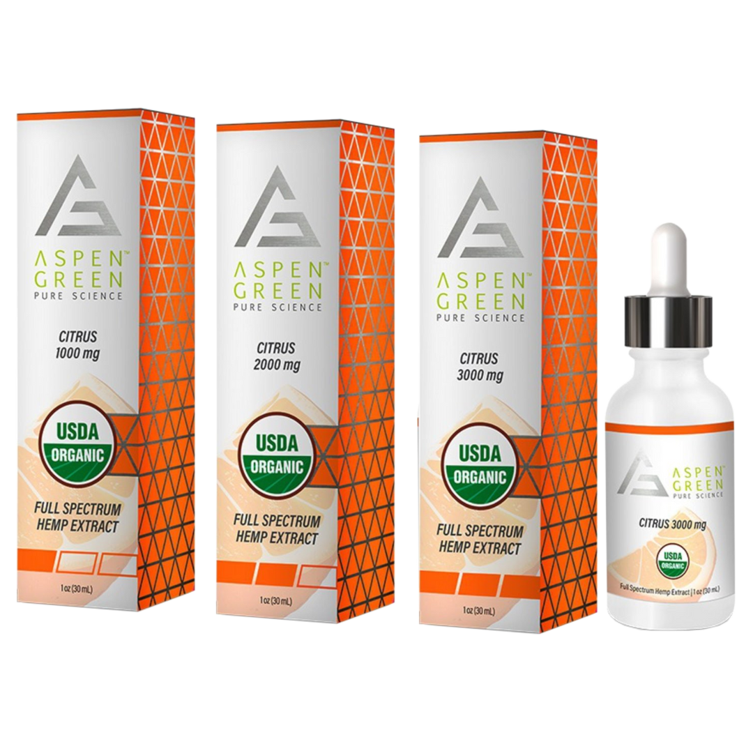 Aspen Green Full Spectrum CBD Tincture, Citrus