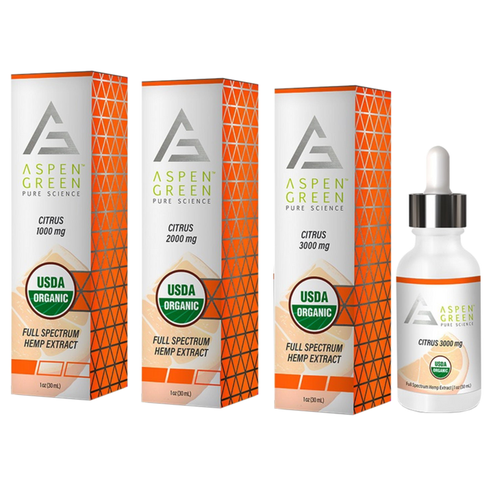 Aspen Green Full Spectrum CBD Tincture, Citrus