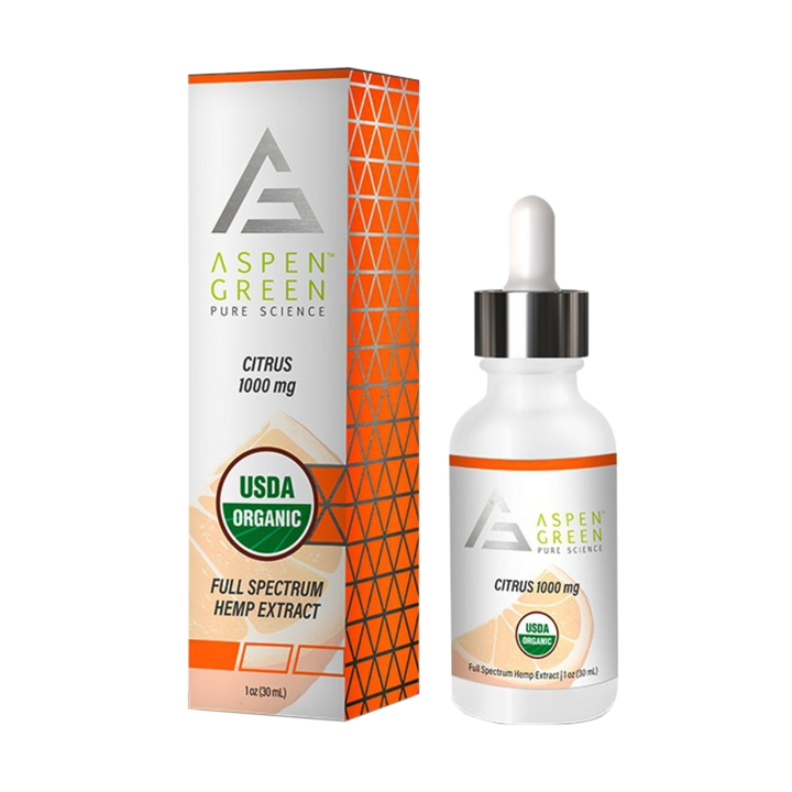 Aspen Green Full Spectrum CBD Tincture, Citrus