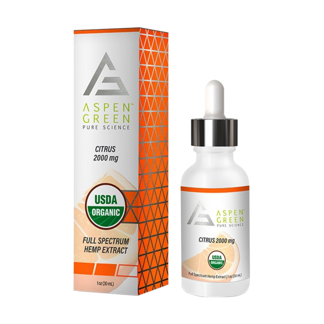 Aspen Green Full Spectrum CBD Tincture, Citrus