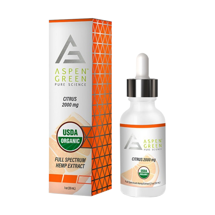 Aspen Green Full Spectrum CBD Tincture, Citrus