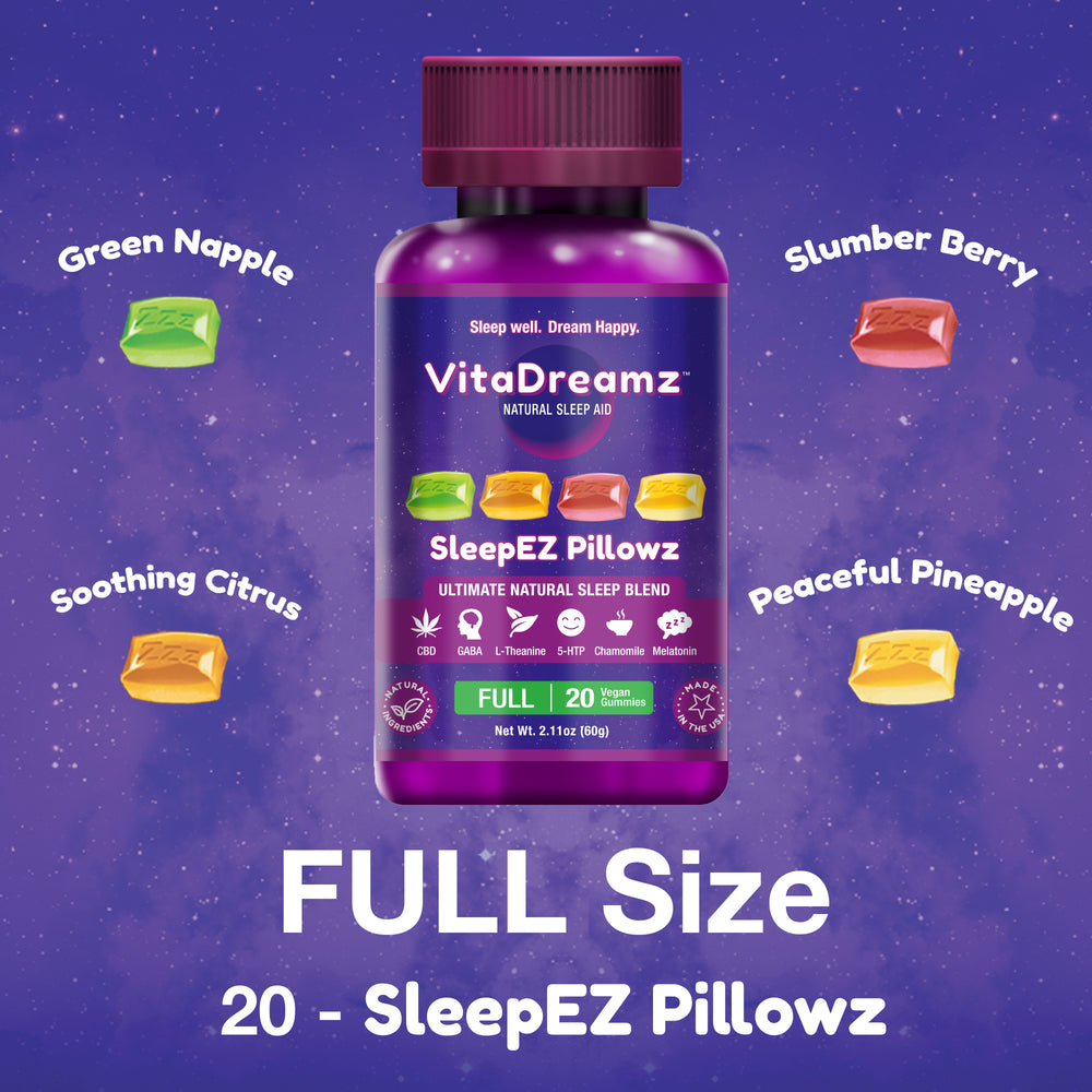 VitaDreamz SleepEZ Isolate CBD Gummies, Melatonin - 20ct - CBD Emporium