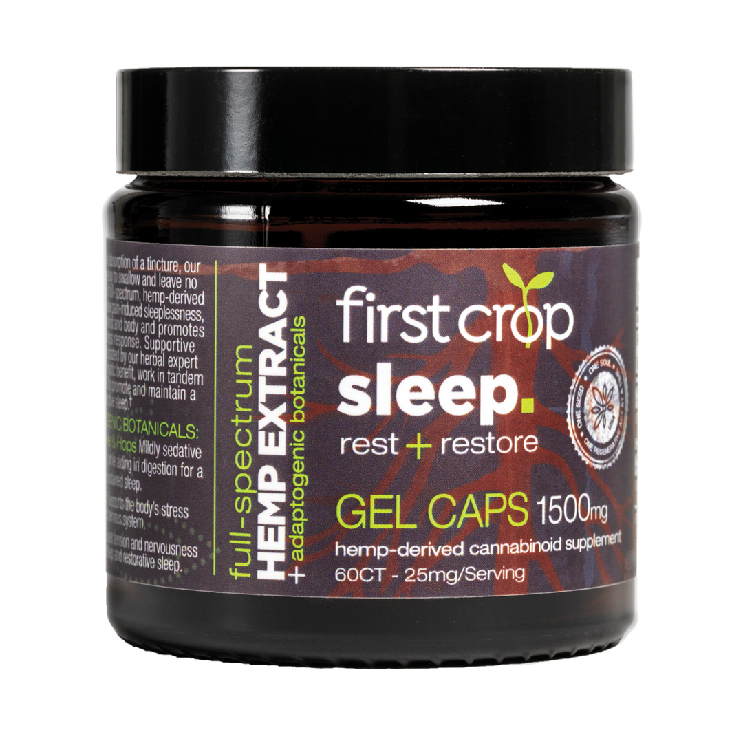 First Crop Full Spectrum CBD Capsules, Sleep - 1500mg