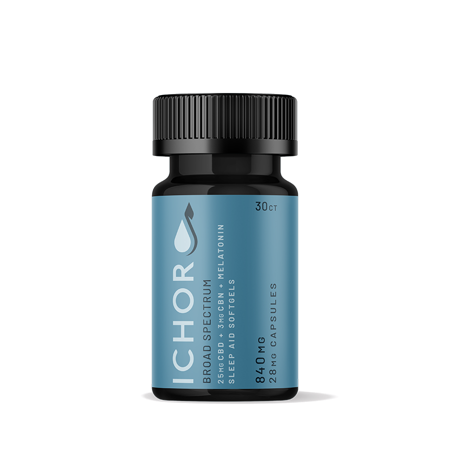 Ichor Broad Spectrum CBD+CBN+Melatonin Sleep SoftGels