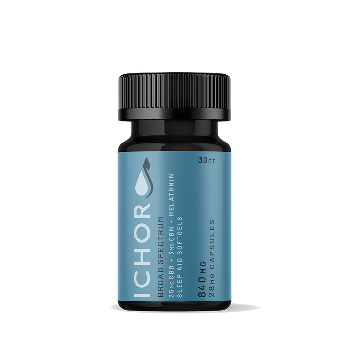 Ichor Broad Spectrum CBD+CBN+Melatonin Sleep SoftGels