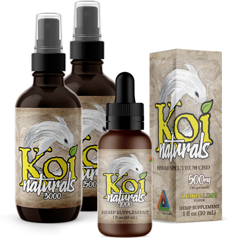 Koi Naturals Broad Spectrum CBD Tincture, Lemon-Lime (a Tincture) made by Koi CBD sold at CBD Emporium