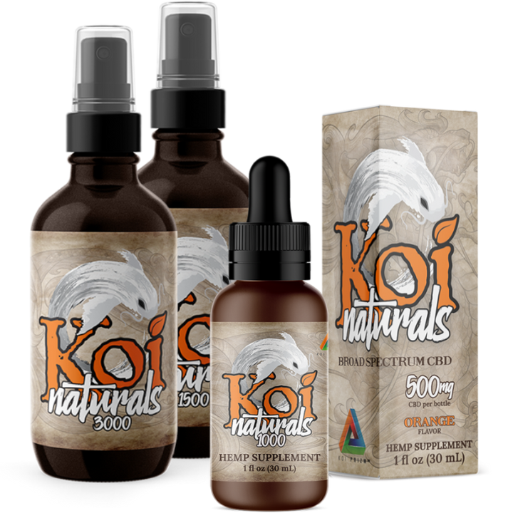 Koi Naturals Broad Spectrum CBD Tincture, Orange (a Tincture) made by Koi CBD sold at CBD Emporium