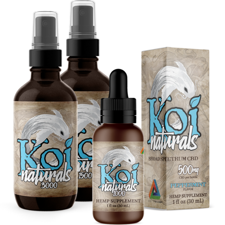 Koi Naturals Broad Spectrum CBD Tincture, Peppermint (a Tincture) made by Koi CBD sold at CBD Emporium