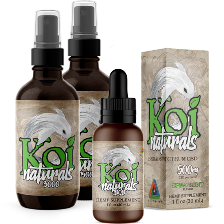 Koi Naturals Broad Spectrum CBD Tincture, Spearmint (a Tincture) made by Koi CBD sold at CBD Emporium