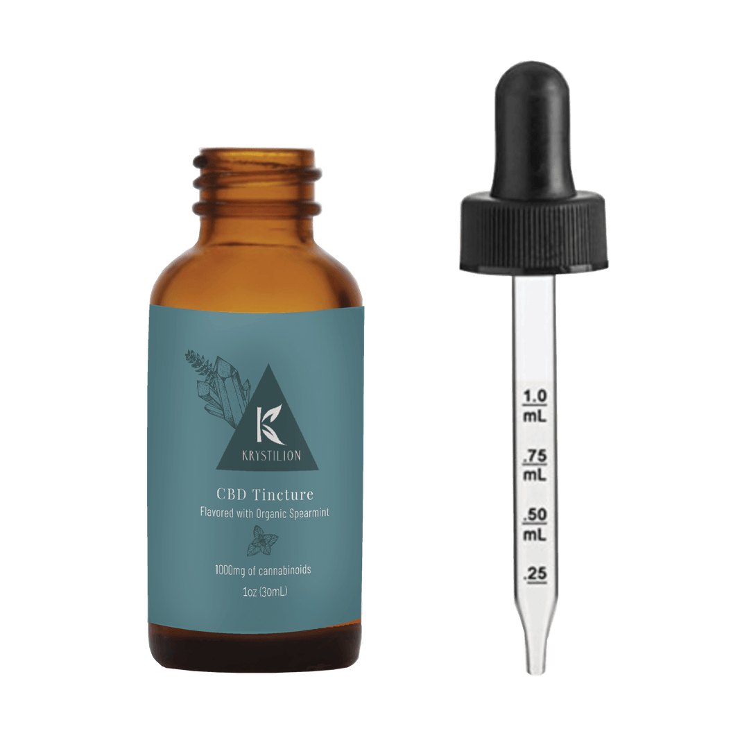 Krystilion Full Spectrum Tincture - Spearmint, 1000mg (a Tincture) made by Krystilion sold at CBD Emporium