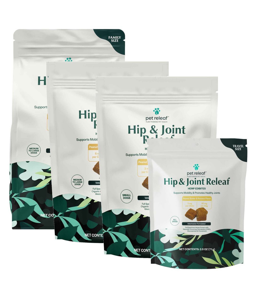 Pet Releaf CBD Softchews, Peanut Butter Banana Flavor