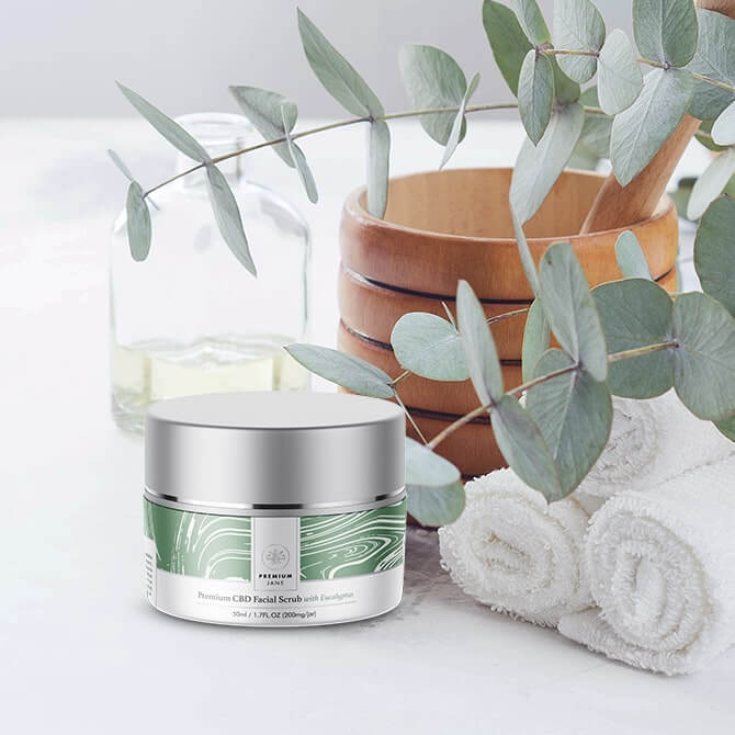 Premium Jane Facial Scrub - Eucalyptus, 200mg (a Facial Oil) made by Premium Jane sold at CBD Emporium