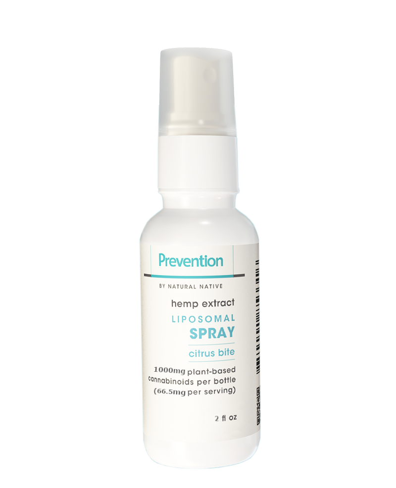 Prevention By Natural Native Full Spectrum CBD Liposomal Spray, Citrus