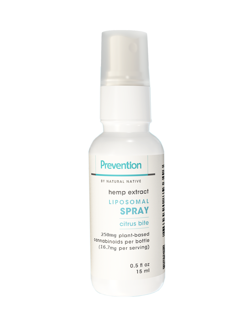 Prevention By Natural Native Full Spectrum CBD Liposomal Spray, Citrus