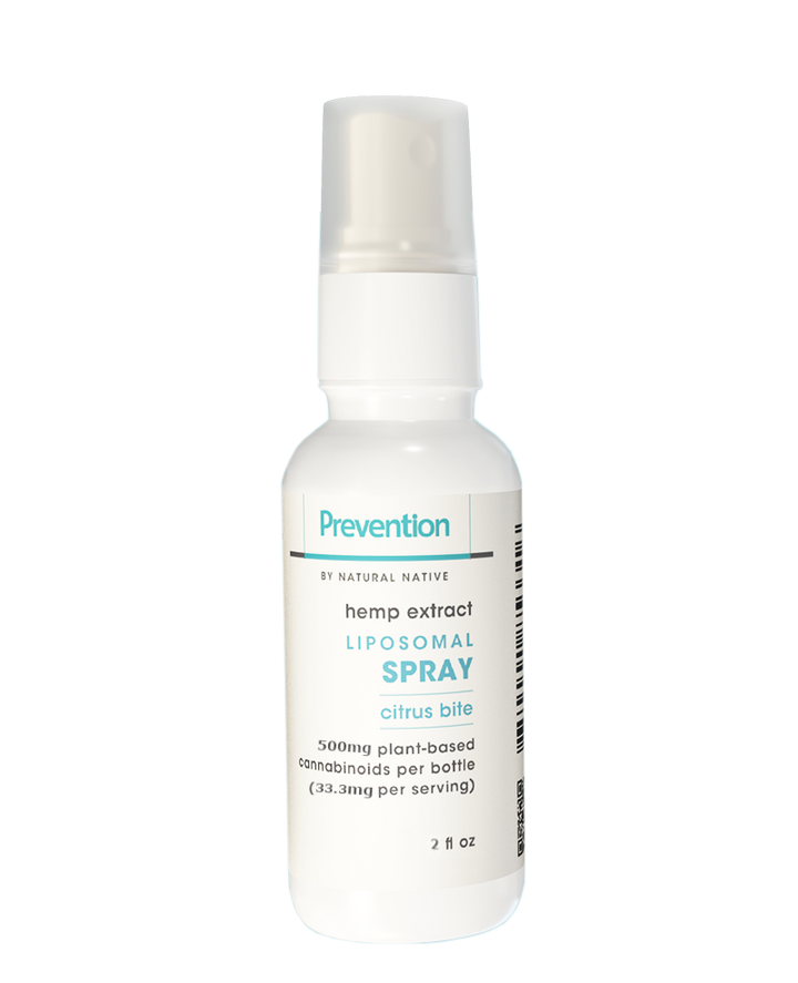 Prevention By Natural Native Full Spectrum CBD Liposomal Spray, Citrus