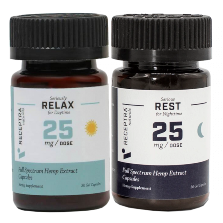 Receptra Naturals Full Spectrum CBD Capsules - 25mg, 30ct