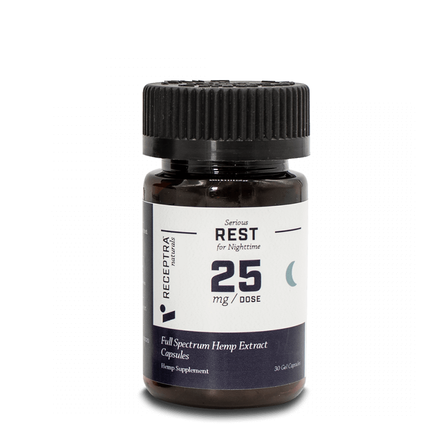 Receptra Naturals Capsules - 25mg, 30ct (a Capsules) made by Receptra Naturals sold at CBD Emporium